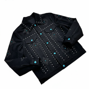 Genz Studded Denim Jacket