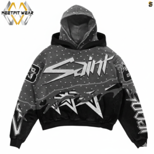 "SAINT" Distressed Streetwear Hoodie