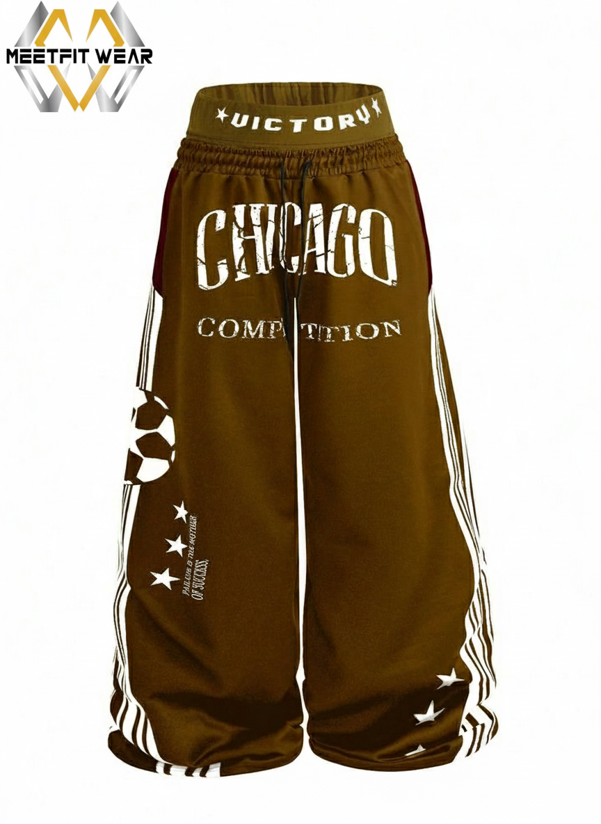 "Victory" Chicago Competition Wide-Leg Joggers